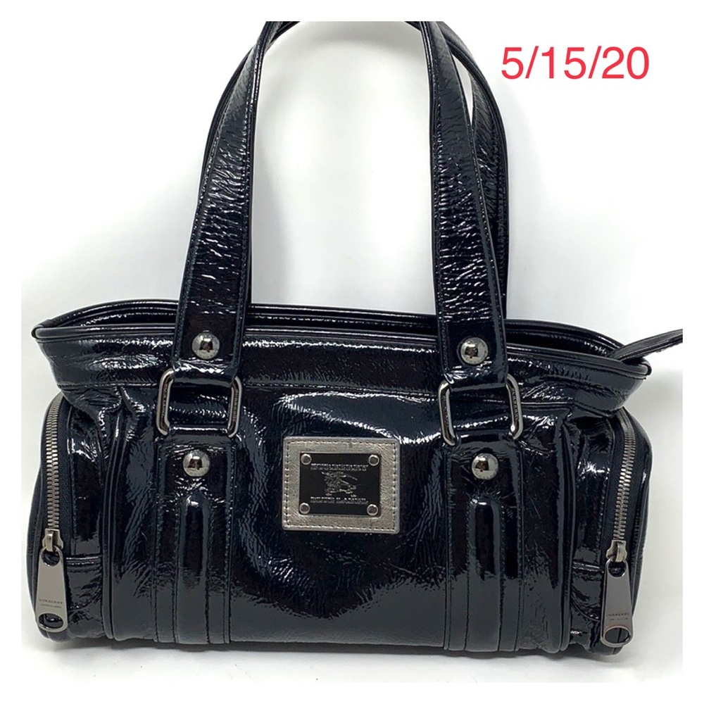 Authentic Burberry Black Leather Shoulder Bag